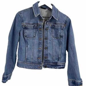 New York and Company Denim Jean Jacket Medium Wash Button Down Size XS